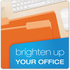 A Picture of product PFX-15313ORA Pendaflex® Colored File Folders 1/3-Cut Tabs: Assorted, Legal Size, Orange/Light Orange, 100/Box