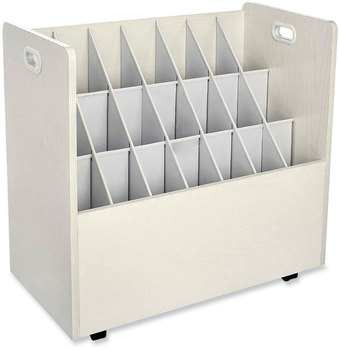 Safco Mobile Roll File 21 Compartments, 30.25w x 15.75d 29.25h, Tan, Ships in 1-3 Business Days