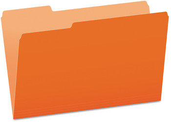 Pendaflex® Colored File Folders 1/3-Cut Tabs: Assorted, Legal Size, Orange/Light Orange, 100/Box