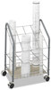 A Picture of product SAF-3090 Safco® Wire Roll/File® Roll/Files, 12 Compartments, 18w x 12.75d 24.5h, Gray
