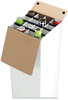 A Picture of product SAF-3098 Safco Compact KD Roll File 16 Compartments, 12.75w x 37d 12.5h, White