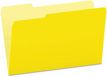 Pendaflex® Colored File Folders 1/3-Cut Tabs: Assorted, Legal Size, Yellow/Light Yellow, 100/Box