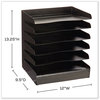 A Picture of product SAF-3128BL Safco® Steel Six-Shelf Desk Tray Sorter 6 Sections, Letter Size Files, 12 x 9.5 13.5, Black, Ships in 1-3 Business Days