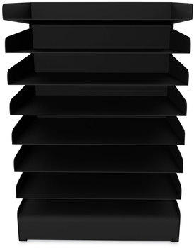 Safco® Steel Horizontal-Tray Desktop Sorter 8 Sections, Letter Size Files, 12" x 9.5" 17.75", Black, Ships in 1-3 Business Days