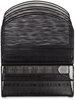 A Picture of product SAF-3214BLKD Safco® Onyx™ Mesh Desk Organizer with Two Horizontal/Six Upright Sections 2 Horizontal/6 Letter Size, 13.25 x 11.32 13.32, Black, Ships in 1-3 Bus Days