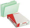 A Picture of product PFX-17171 Pendaflex® Pressboard Expanding File Folders 1/3-Cut Tabs: Assorted, Legal Size, 1" Expansion, Green, 25/Box