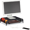 A Picture of product SAF-3230BL Safco® Powered Onyx™ Monitor Stand 18.25" x 11.75" 4.5", Black, Ships in 1-3 Business Days