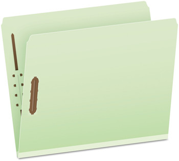 Pendaflex® Heavy-Duty Pressboard Folders with Embossed Fasteners Straight Tabs, 2" Expansion, 2 Letter Size, Green, 25/Box
