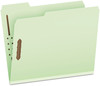 A Picture of product PFX-17182 Pendaflex® Heavy-Duty Pressboard Folders with Embossed Fasteners 1/3-Cut Tabs, 3" Expansion, 2 Letter Size, Green, 25/Box