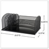 A Picture of product SAF-3254WE Safco® Onyx™ Desk Organizer with Three Horizontal and Upright Sections w/Three Sections,Letter Size,19.25x11.5x8.25,Wine,Ships in 1-3 Business Days