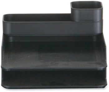 Safco® Plastic Stacking Desktop Sorter Set 4 Sections, 10" x 12.25" 6.25", Black, Ships in 1-3 Business Days