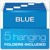 A Picture of product PFX-23011 Pendaflex® Desktop File With Hanging Folders Letter Size, 6" Long, Blue