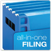 A Picture of product PFX-23011 Pendaflex® Desktop File With Hanging Folders Letter Size, 6" Long, Blue