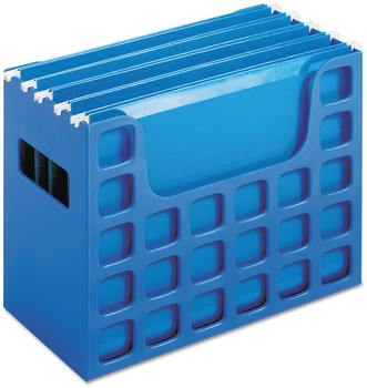 Pendaflex® Desktop File With Hanging Folders Letter Size, 6" Long, Blue