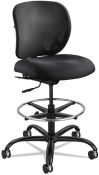 Safco® Vue™ Heavy-Duty Extended-Height Stool Supports Up to 350 lb, 23" 32.5" Seat Height, Black Fabric