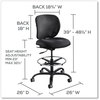 A Picture of product SAF-3394BV Safco® Vue™ Heavy-Duty Extended-Height Stool Supports Up to 350 lb, 23" 32.5" Seat Height, Black Vinyl Base