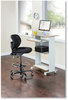 A Picture of product SAF-3394BV Safco® Vue™ Heavy-Duty Extended-Height Stool Supports Up to 350 lb, 23" 32.5" Seat Height, Black Vinyl Base