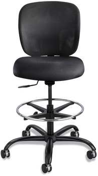 Safco® Vue™ Heavy-Duty Extended-Height Stool Supports Up to 350 lb, 23" 32.5" Seat Height, Black Vinyl Base