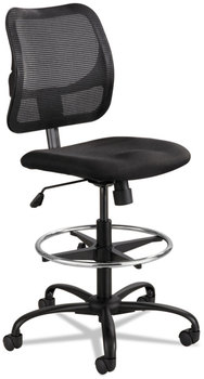 Safco® Vue™ Series Mesh Extended-Height Chair Supports Up to 250 lb, 23" 33" Seat Height, Black Fabric