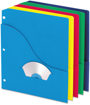 Pendaflex® Pocket Project Folders 3-Hole Punched, Letter Size, Assorted Colors, 10/Pack