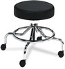 A Picture of product SAF-3432BL Safco® Screw Lift Stool with Low Base Supports Up to 250 lb, 25" Seat Height, Black Chrome Ships in 1-3 Business Days