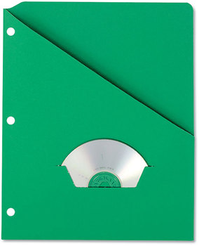 Pendaflex® Slash Pocket Project Folders 3-Hole Punched, Straight Tab, Letter Size, Green, 25/Pack