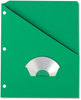 A Picture of product PFX-32925 Pendaflex® Slash Pocket Project Folders 3-Hole Punched, Straight Tab, Letter Size, Green, 25/Pack