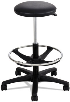 Safco® Extended-Height Lab Stool Backless, Supports Up to 250 lb, 22" 32" Seat Height, Black