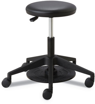 Safco® Lab Stool Backless, Supports Up to 250 lb, 19.25" 24.25" Seat Height, Black