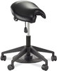 A Picture of product SAF-3438BL Safco® Saddle Seat Lab Stool Backless, Supports Up to 250 lb, 21.25"-26.25" High Black Base, Ships in 1-3 Business Days