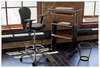 A Picture of product SAF-3442BL Safco® Metro™ Collection Extended-Height Chair Supports Up to 250 lb, 23" 33" Seat Height, Black Seat/Back, Chrome Base
