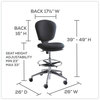 A Picture of product SAF-3442BL Safco® Metro™ Collection Extended-Height Chair Supports Up to 250 lb, 23" 33" Seat Height, Black Seat/Back, Chrome Base