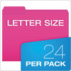 A Picture of product PFX-40523 Pendaflex® Glow File Folders 1/3-Cut Tabs: Assorted, Letter Size, 0.75" Expansion, Colors, 24/Pack