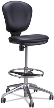 Safco® Metro™ Collection Extended-Height Chair Supports Up to 250 lb, 23" 33" Seat Height, Black Seat/Back, Chrome Base