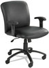 A Picture of product SAF-3491BV Safco® Uber™ Big & Tall Series Mid Back Chair Big/Tall Vinyl, Supports Up to 500 lb, 18.5" 22.5" Seat Height, Black