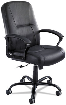 Safco® Serenity™ Big & Tall High Back Leather Chair Big/Tall Supports Up to 500 lb, 19.5" 22.5" Seat Height, Black