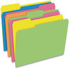 A Picture of product PFX-40526 Pendaflex® Glow Twisted 3-Tab File Folder 1/3-Cut Tabs: Assorted, Letter Size, 0.25" Expansion, Colors, 12/Pack