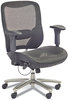 A Picture of product SAF-3505BL Safco® Lineage™ Big & Tall All-Mesh Task Chair Supports 400lb, 19.5" - 23.25" High Black Seat,Chrome Base,Ships in 1-3 Business Days