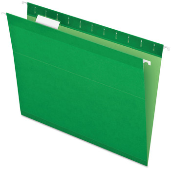 Pendaflex® Colored Reinforced Hanging Folders Letter Size, 1/5-Cut Tabs, Bright Green, 25/Box