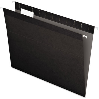 Pendaflex® Colored Reinforced Hanging Folders Letter Size, 1/5-Cut Tabs, Black, 25/Box