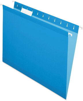 Pendaflex® Colored Reinforced Hanging Folders Letter Size, 1/5-Cut Tabs, Blue, 25/Box