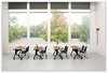 A Picture of product SAF-4083BL Safco® Sassy® Stack Chair Casters 2.5" Wheel, Black, 4/Set