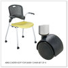 A Picture of product SAF-4083BL Safco® Sassy® Stack Chair Casters 2.5" Wheel, Black, 4/Set