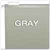 A Picture of product PFX-415215GRA Pendaflex® Colored Reinforced Hanging Folders Letter Size, 1/5-Cut Tabs, Gray, 25/Box