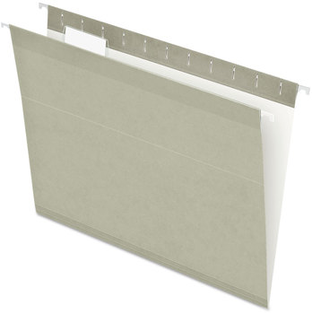 Pendaflex® Colored Reinforced Hanging Folders Letter Size, 1/5-Cut Tabs, Gray, 25/Box