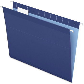Pendaflex® Colored Reinforced Hanging Folders Letter Size, 1/5-Cut Tabs, Navy, 25/Box