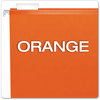 A Picture of product PFX-415215ORA Pendaflex® Colored Reinforced Hanging Folders Letter Size, 1/5-Cut Tabs, Orange, 25/Box