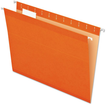 Pendaflex® Colored Reinforced Hanging Folders Letter Size, 1/5-Cut Tabs, Orange, 25/Box