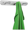A Picture of product SAF-4201 Safco® Nail Head Metal Coat Hooks Wall Rack, Three 18w x 2.75d 2h, Satin