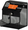 A Picture of product SAF-4238BL Safco® Onyx™ Mesh Collection Box 7.25 x 8.5 6, Steel, Black